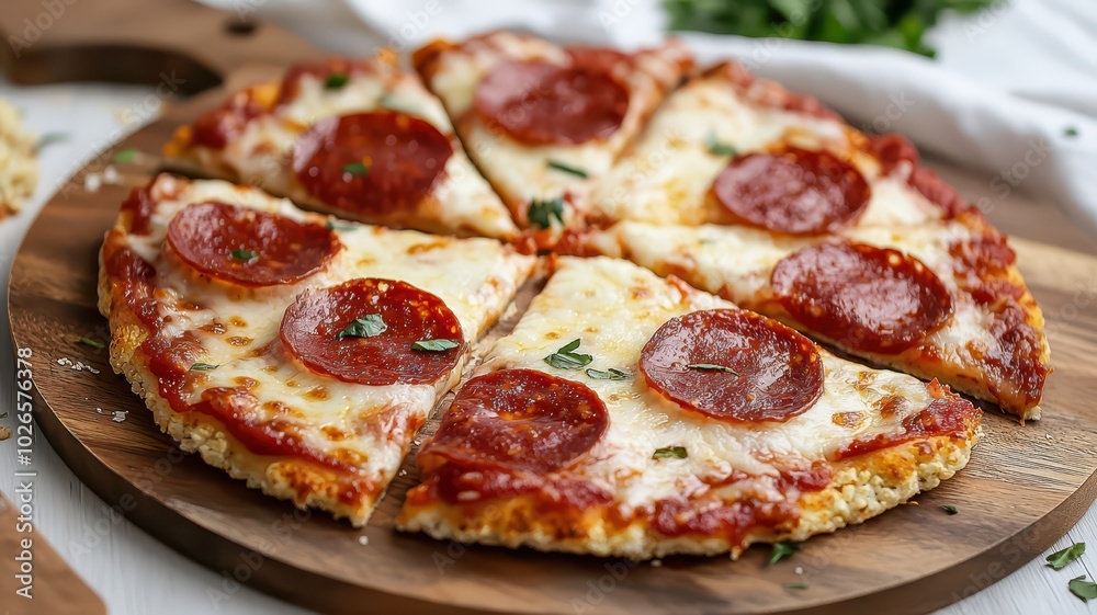 Keto-Friendly Cauliflower Crust Pizza Loaded with High Protein Toppings for a Healthy, Delicious Meal Keto-Friendly Cauliflower Crust Pizza Loaded with High Protein Toppings for a Healthy, Delicious Meal