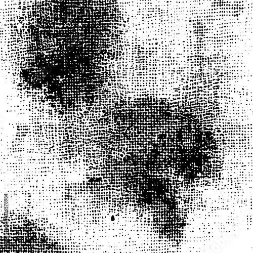 Burlap fabric with photocopy effect and grunge stippling texture. Y2K vector illustration for posters and t-shirts.