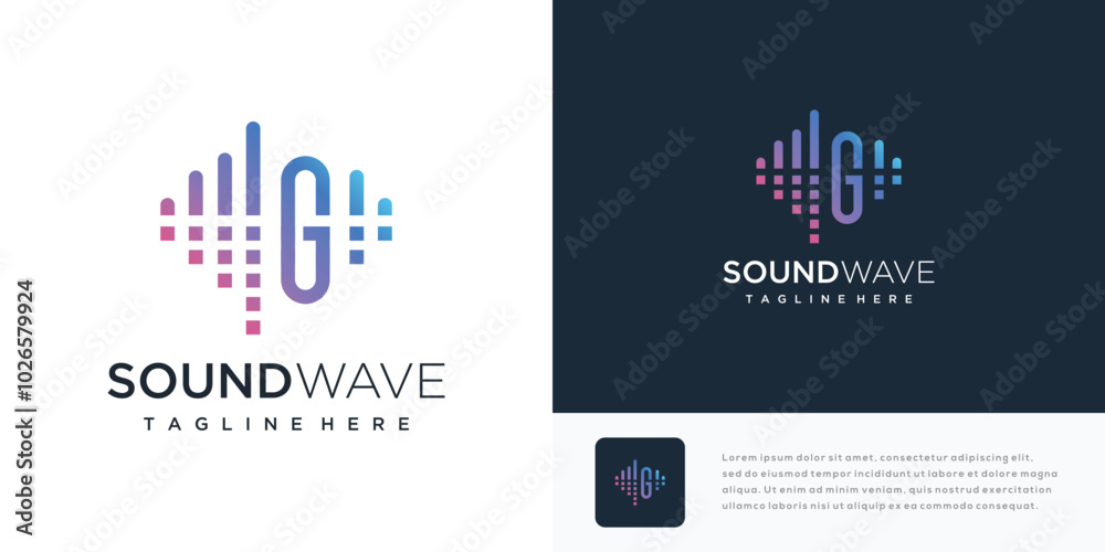 Letter G sound wave logo design illustration. sound wave logo icon with letter G
Letter G sound wave logo design illustration. sound wave logo icon with letter G