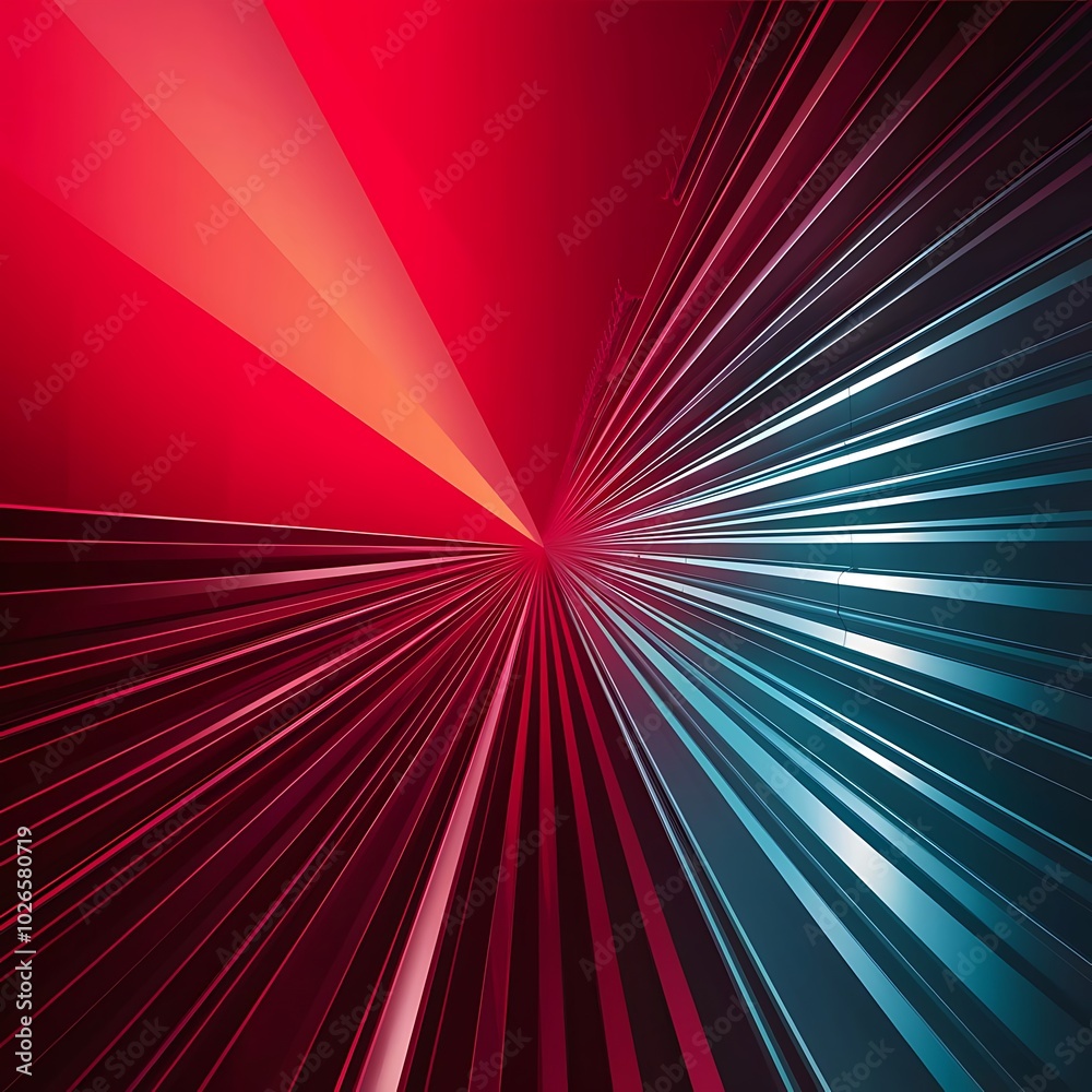 Obraz premium Gradient red futuristical strip line pattern background, vector eps10