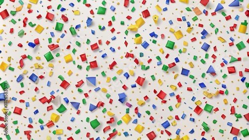 Colorful Confetti Aerial View Seamless Pattern for Celebrations and Events
