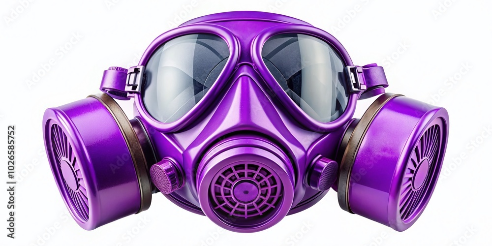 Stylish Purple Gas Mask for Fashion and Safety - Unique Respirator Design for Creative Photography and Costume Stylish Purple Gas Mask for Fashion and Safety - Unique Respirator Design for Creative Photography and Costume