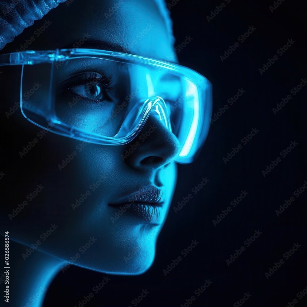Dermatologist using UV light to examine skin for early signs of melanoma, Skin cancer detection, Medical exam Dermatologist using UV light to examine skin for early signs of melanoma, Skin cancer detection, Medical exam
