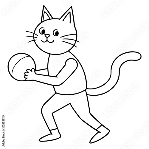 cat with ball