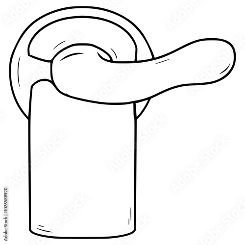 door hanger illustration hand drawn outline vector