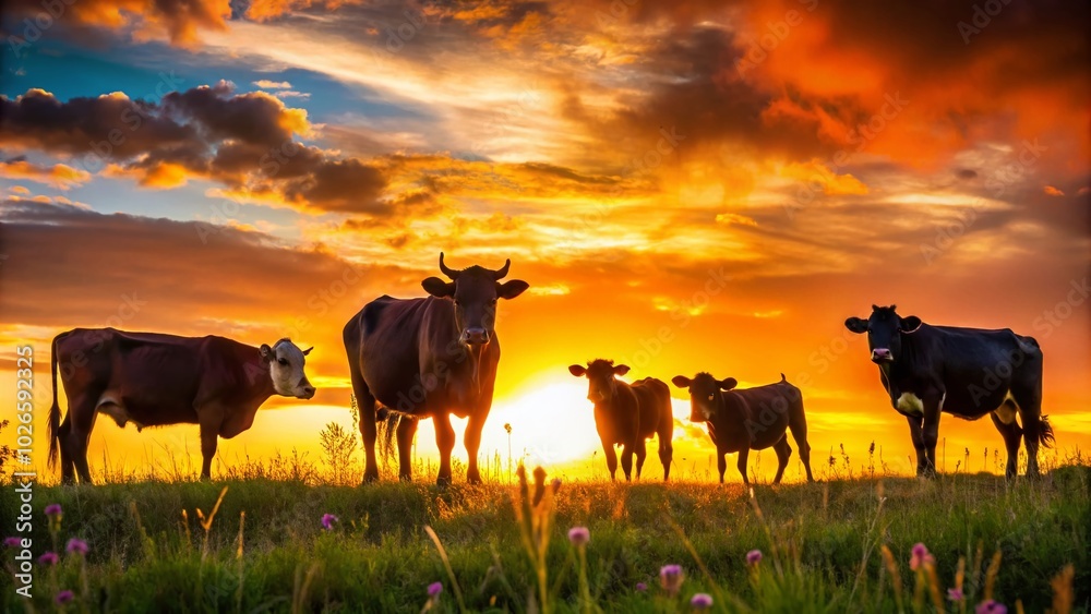 Cow Silhouette Collection - High Depth of Field Vector Graphics for Farm and Agriculture Themes Cow Silhouette Collection - High Depth of Field Vector Graphics for Farm and Agriculture Themes