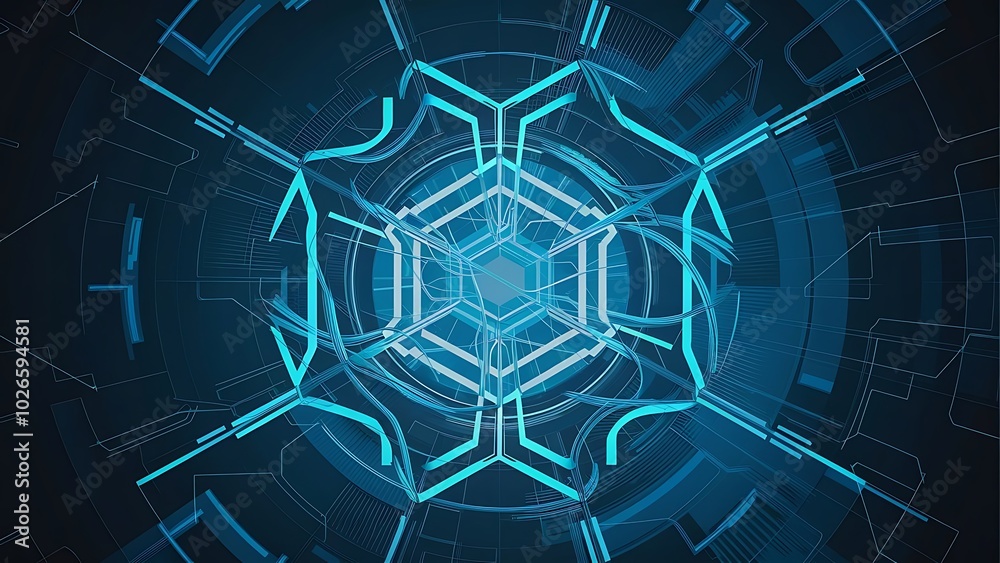 Fototapeta premium Vector Abstract science Background. Hexagon geometric design. EPS 10