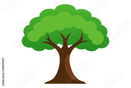 A isolated tree | vector illustration on white background