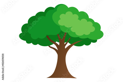 A isolated tree | vector illustration on white background