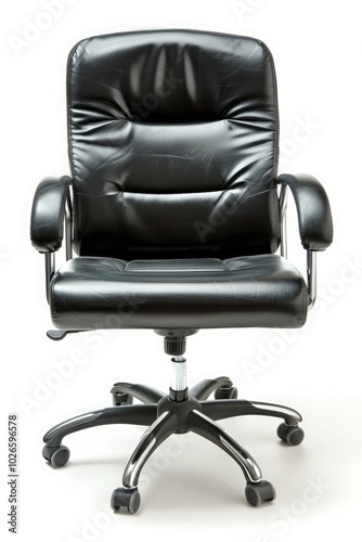 black leather chair