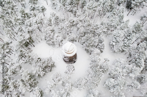 Old observatory tower in the Glen park. Tallinn, Estonia. photo