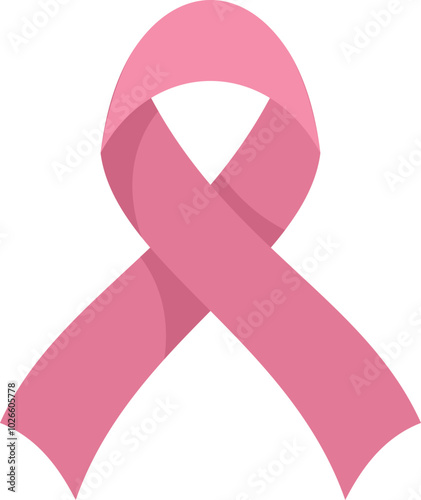 Pink ribbon showing support for breast cancer awareness month photo