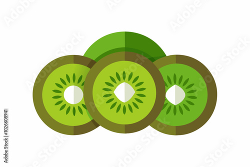 A Kiwi creative vector design on a white background
