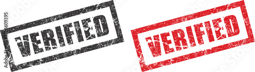 verified red sign. verified square grunge stamp
