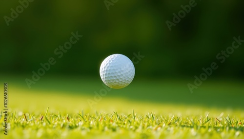 golf ball on green grass photo