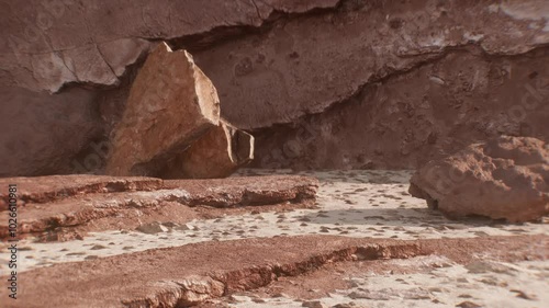 Shots of the rocky surface of Mars