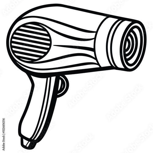 Hair dryer icon. vector linear style sign for use web design, logo.Symbol illustration.