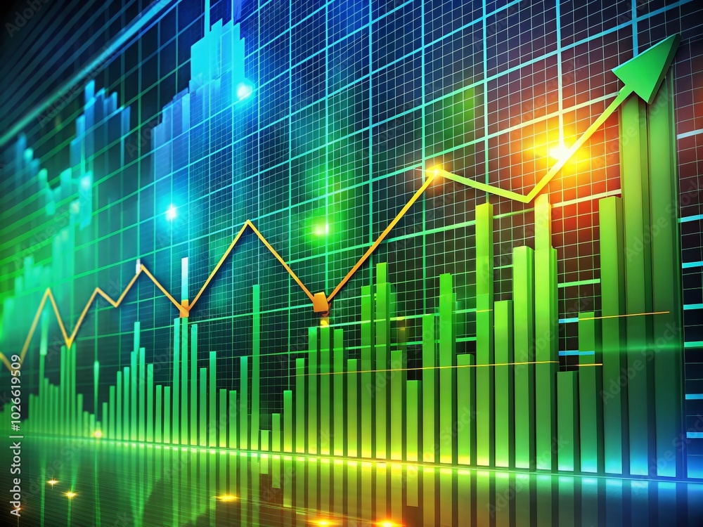 Dynamic Business Data Chart showcasing stock market trends and growth animation for impactful presentations, illustrating key performance metrics and Dynamic Business Data Chart showcasing stock market trends and growth animation for impactful presentations, illustrating key performance metrics and