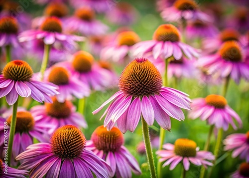 Echinacea Lawn - A Vibrant Purple Background for Immunity Boosting Health