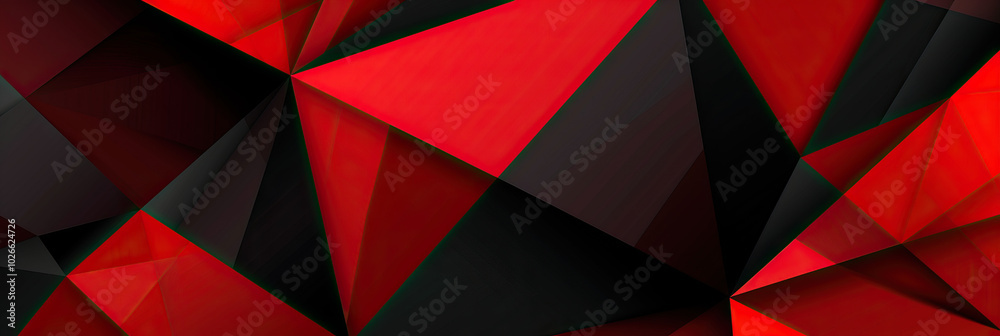 Red and Black Geometric Grounds: A bold red and black geometric abstract background for middle schools, blending style with academic focus.