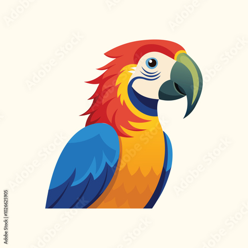 Macaw  parrot avatar illustration