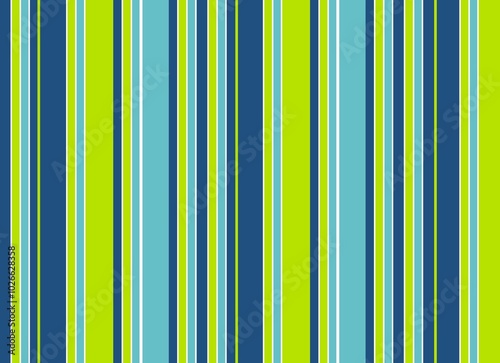 Seamless multicolor vertical stripes pattern in blue, green, and lime tones for wallpaper, textile, or digital background. Illustration photo