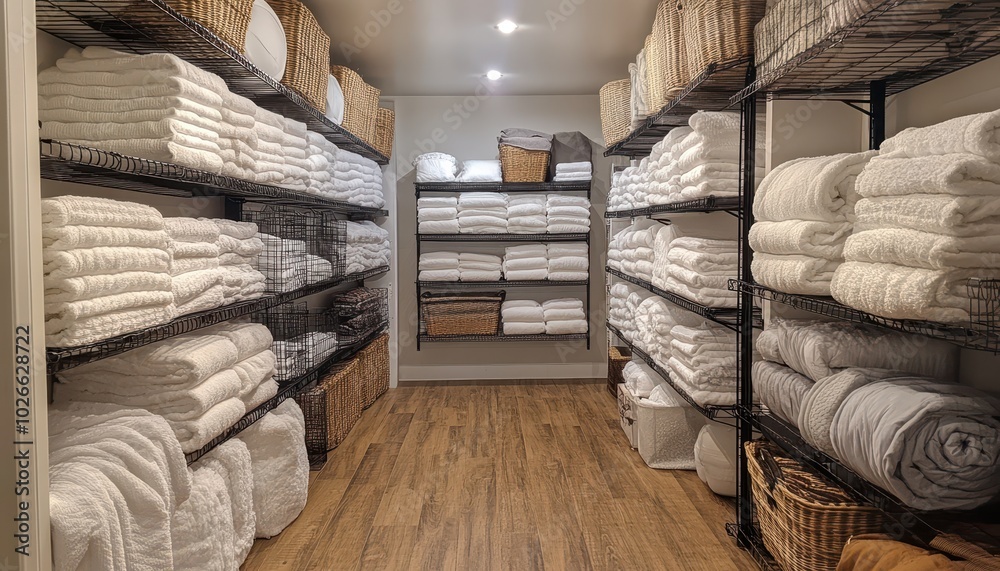 Organizing a linen closet for neatness and easy access in a modern home space Organizing a linen closet for neatness and easy access in a modern home space
