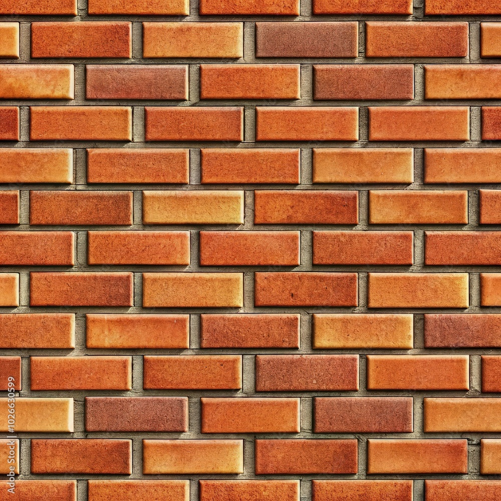 Classic red brick pattern showcasing standard scale for design applications. Generative AI Classic red brick pattern showcasing standard scale for design applications. Generative AI