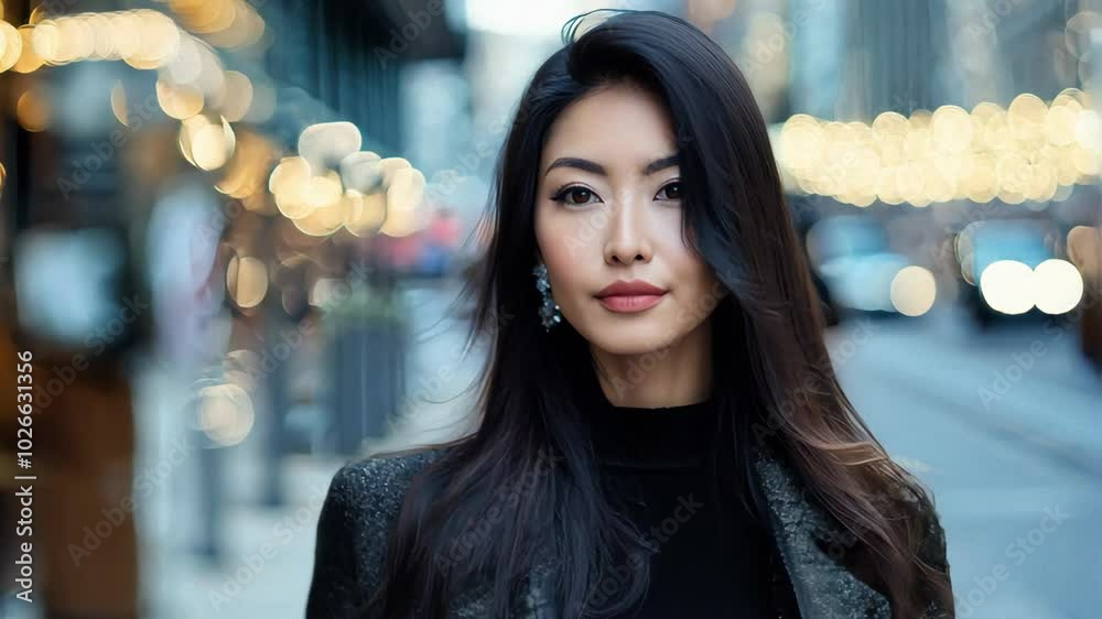 custom made wallpaper toronto digitalpretty Asian businesswoman walking at bustling urban city street with confidence look