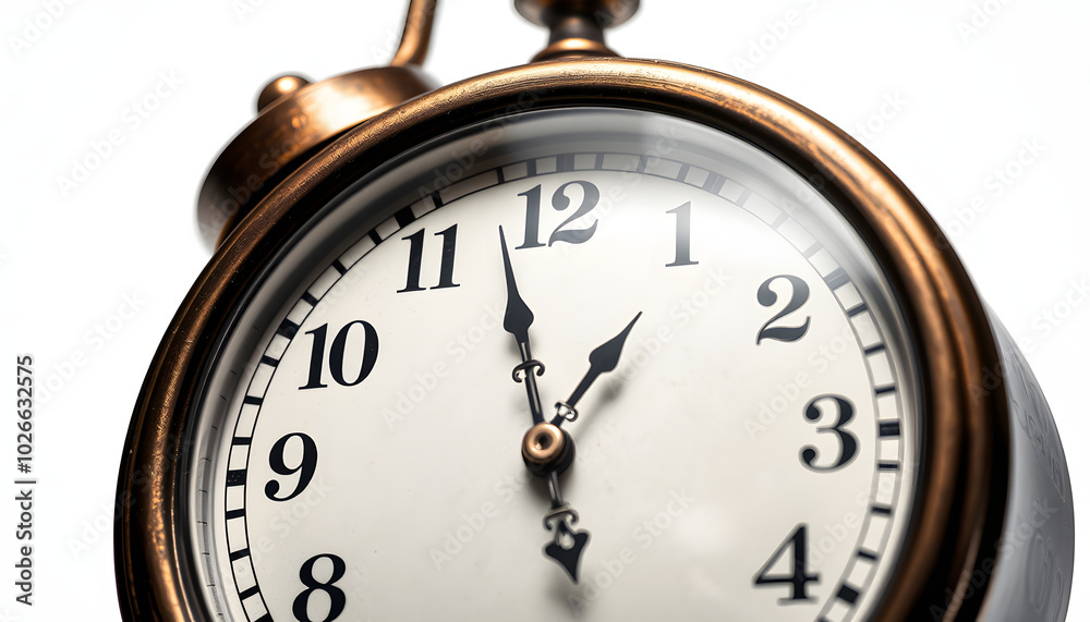 Close up old antique classic clock. Concept of time, history, science, memory, information. Retro style. Vintage background isolated with white highlights, png Close up old antique classic clock. Concept of time, history, science, memory, information. Retro style. Vintage background isolated with white highlights, png