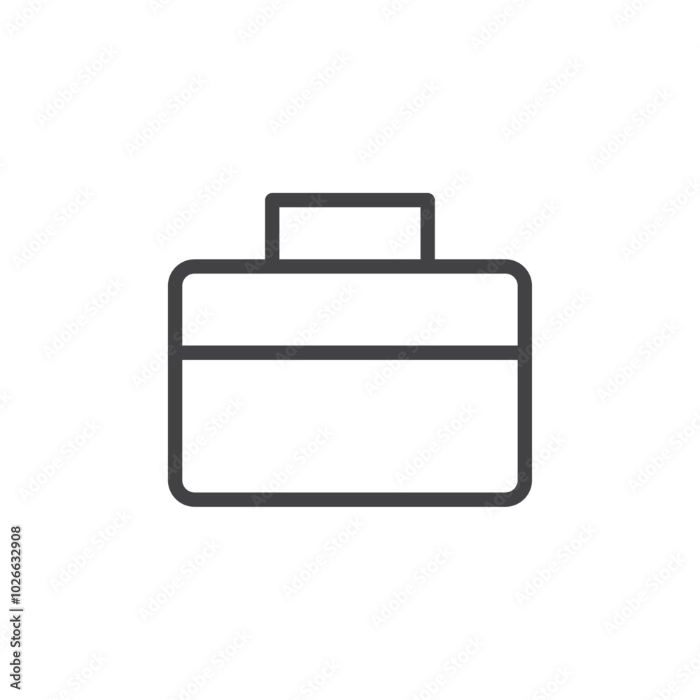 Briefcase icon Thin outline art symbol Briefcase icon Thin outline art symbol
