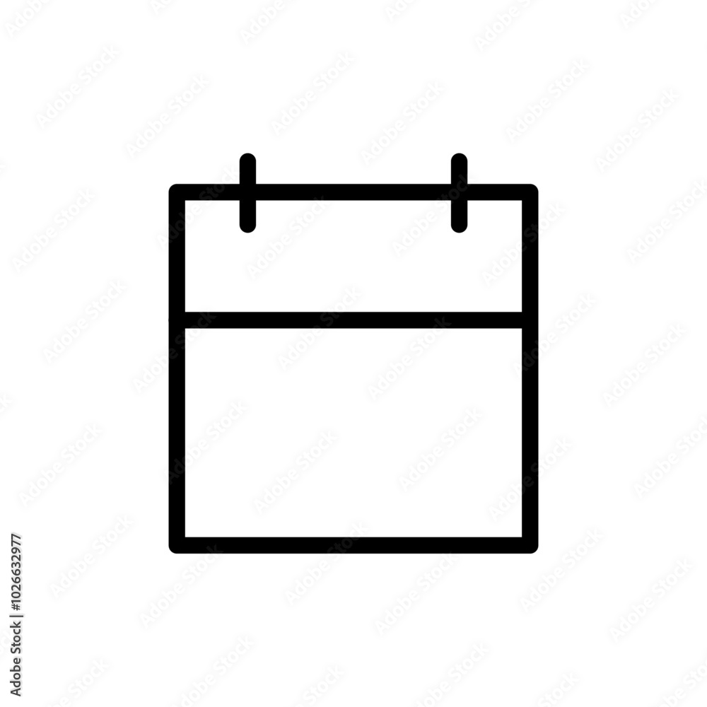 calender icon Thin outline art symbol calender icon Thin outline art symbol