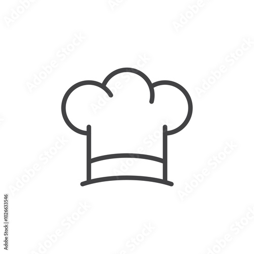 Chef icon Thin outline art symbol