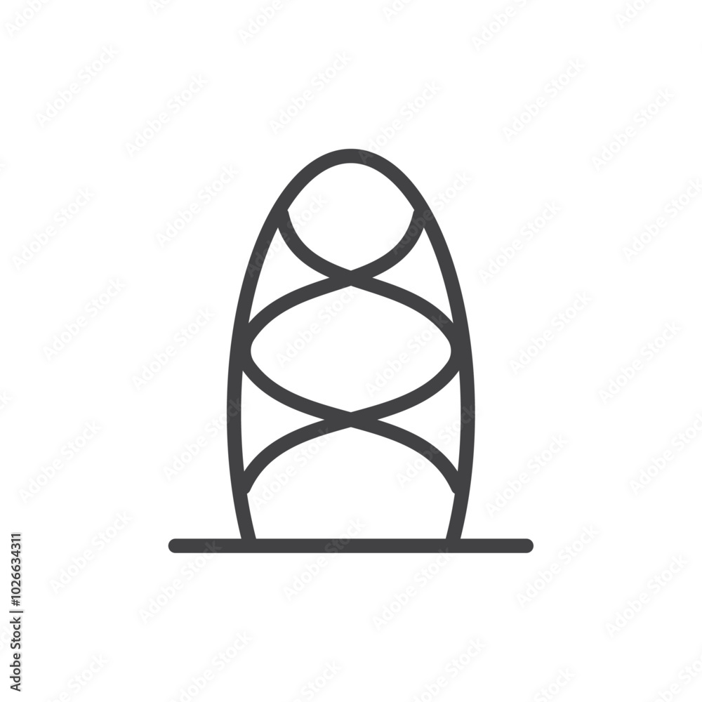 Dome icon Thin outline art symbol Dome icon Thin outline art symbol