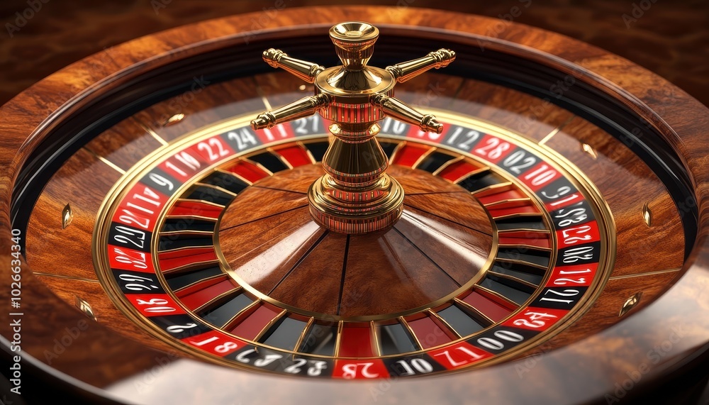 The excitement of a roulette spin at a casino during a lively night The excitement of a roulette spin at a casino during a lively night