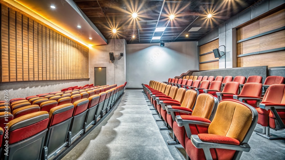 Empty Theater Auditorium with Red Seats - Ideal for Cinema Promotions and Event Marketing Empty Theater Auditorium with Red Seats - Ideal for Cinema Promotions and Event Marketing