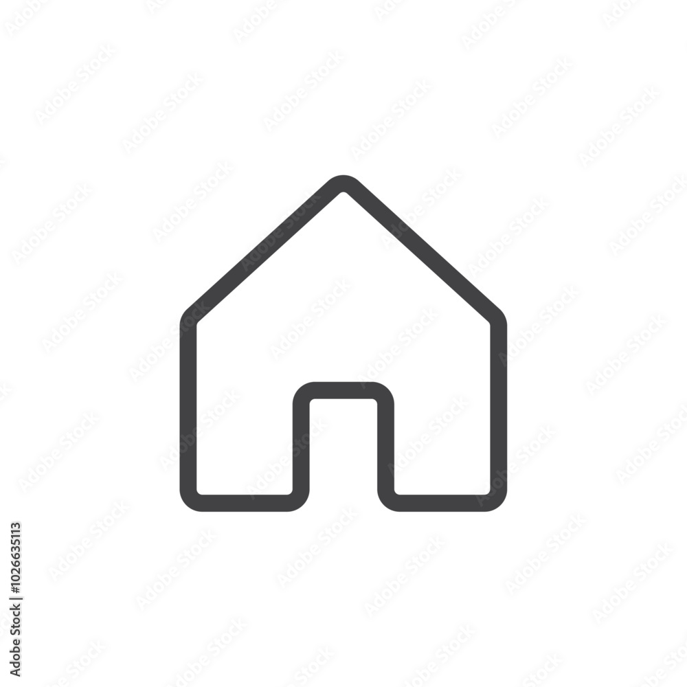 home icon Thin outline art symbol home icon Thin outline art symbol