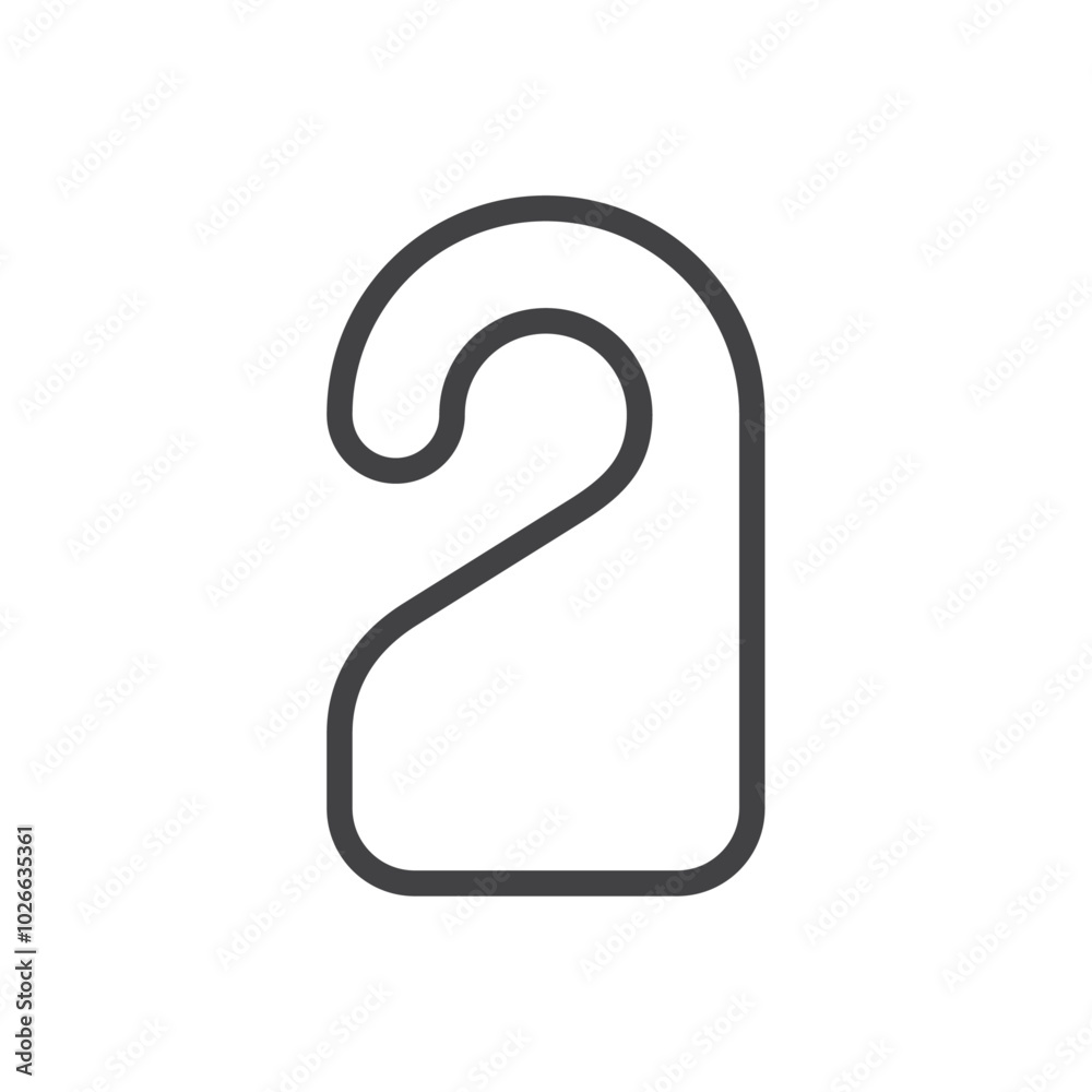 Hotel service icon Thin outline art symbol Hotel service icon Thin outline art symbol