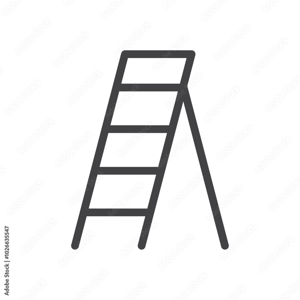Ladder icon Thin outline art symbol Ladder icon Thin outline art symbol