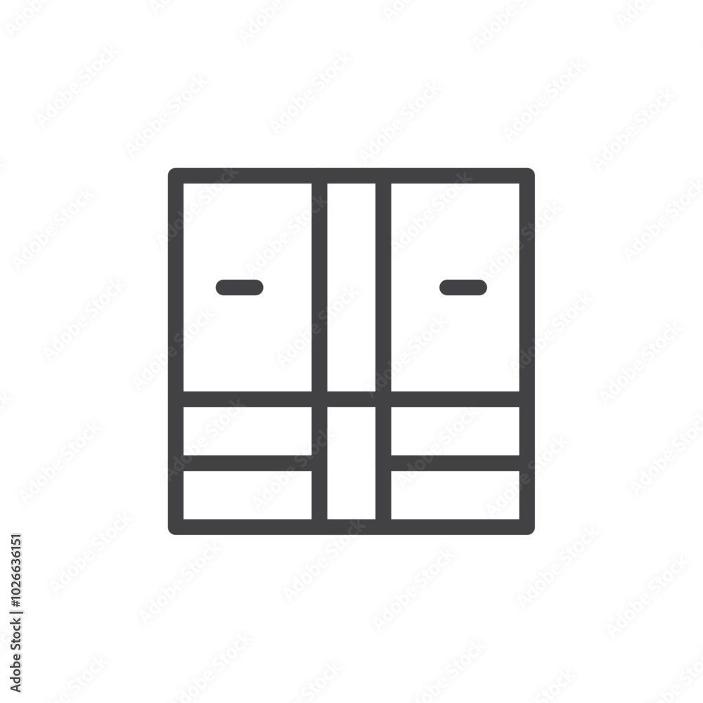 Money stack icon Thin outline art symbol Money stack icon Thin outline art symbol