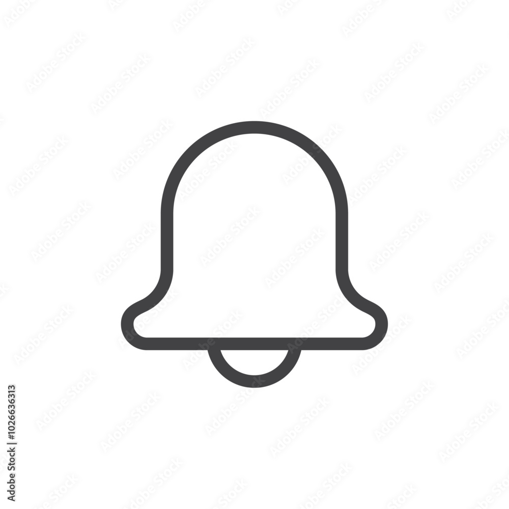 Notification icon Thin outline art symbol Notification icon Thin outline art symbol
