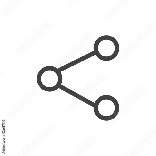share icon Thin outline art symbol