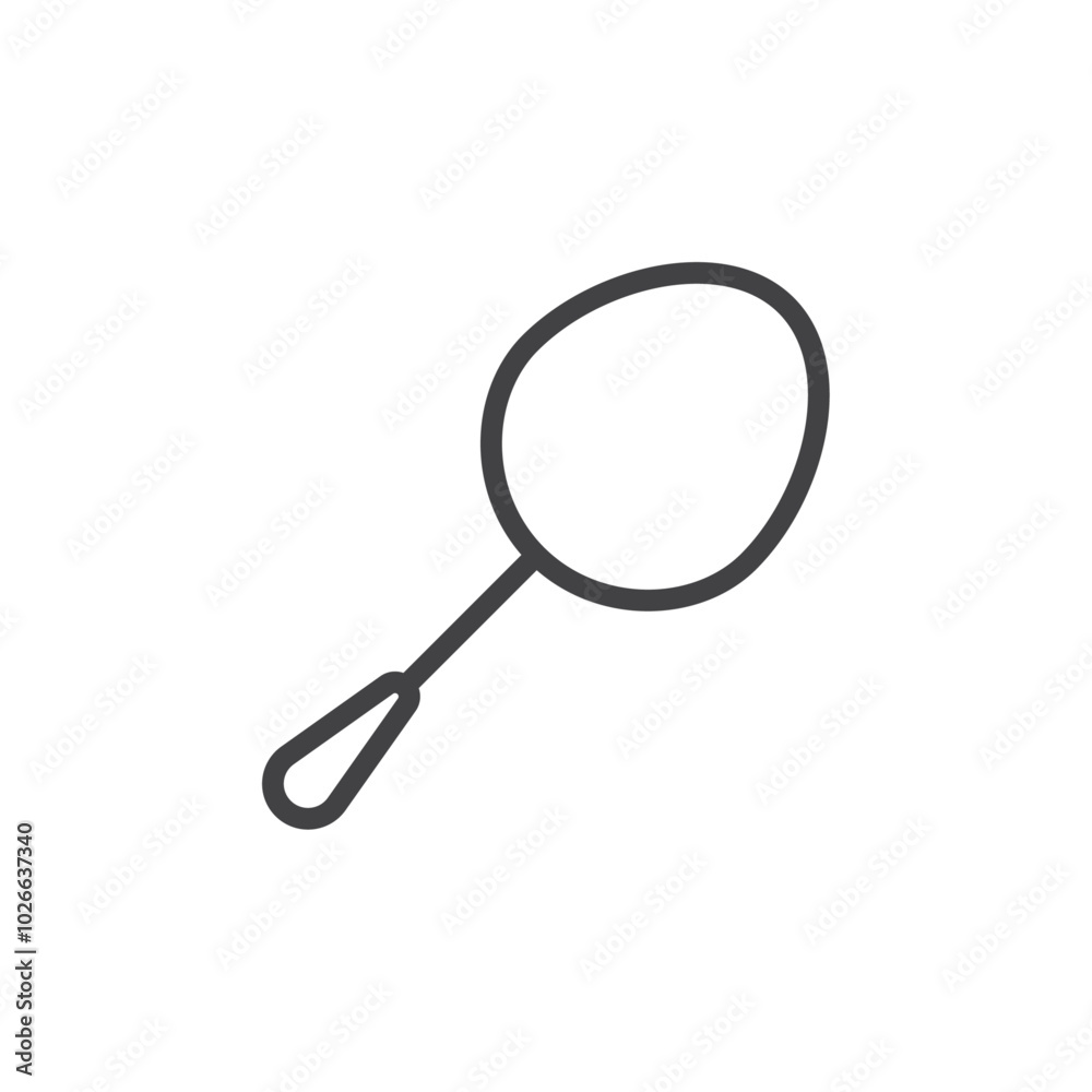Spoon icon Thin outline art symbol Spoon icon Thin outline art symbol