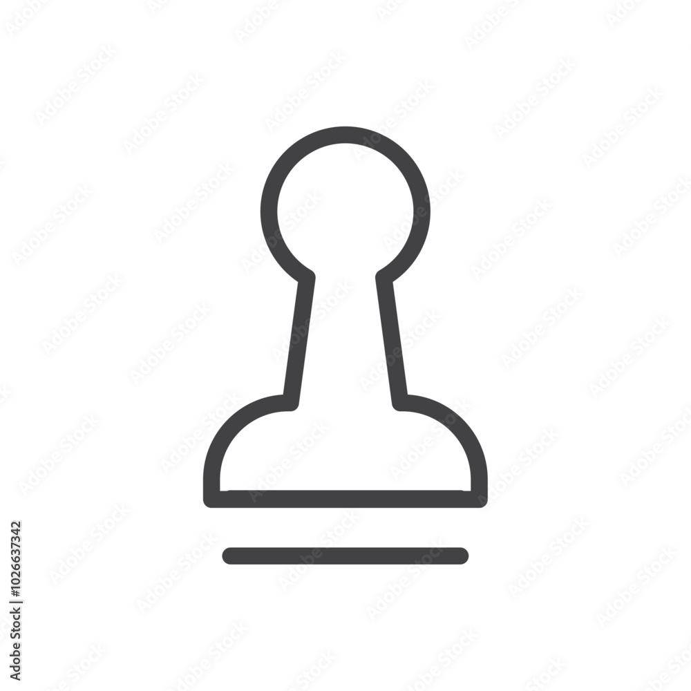Stamp icon Thin outline art symbol Stamp icon Thin outline art symbol