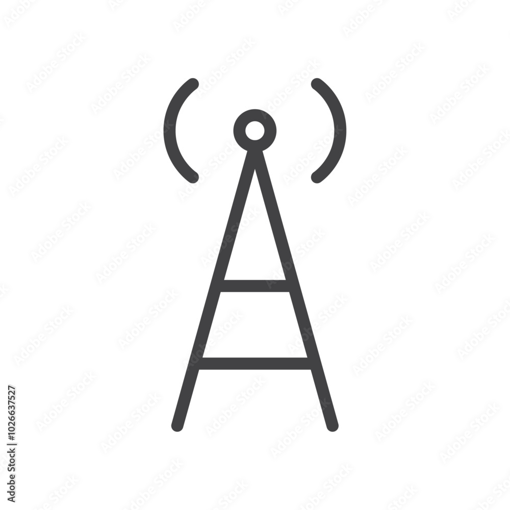 Tower icon Thin outline art symbol Tower icon Thin outline art symbol