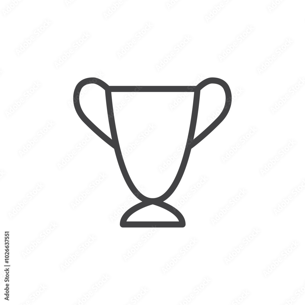Trophy icon Thin outline art symbol Trophy icon Thin outline art symbol