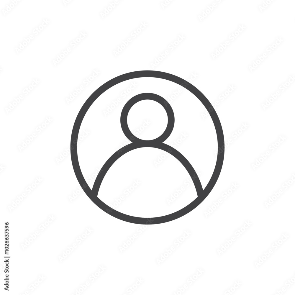 user profile icon Thin outline art symbol user profile icon Thin outline art symbol