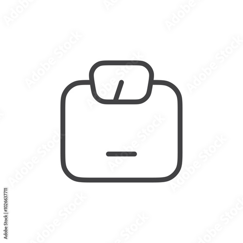 Weight scale icon Thin outline art symbol