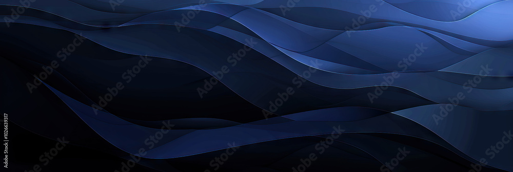 Obraz premium Midnight Mystique: A deep indigo blue and inky black gradient background exudes mystery and intrigue, ideal for a secret society or exclusive learning institution.