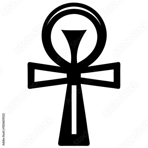 Ankh Silhouette vector illustration